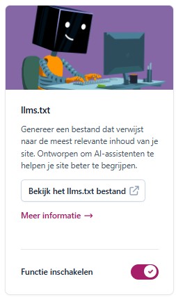 Yoast LLMs.txt inschakelen