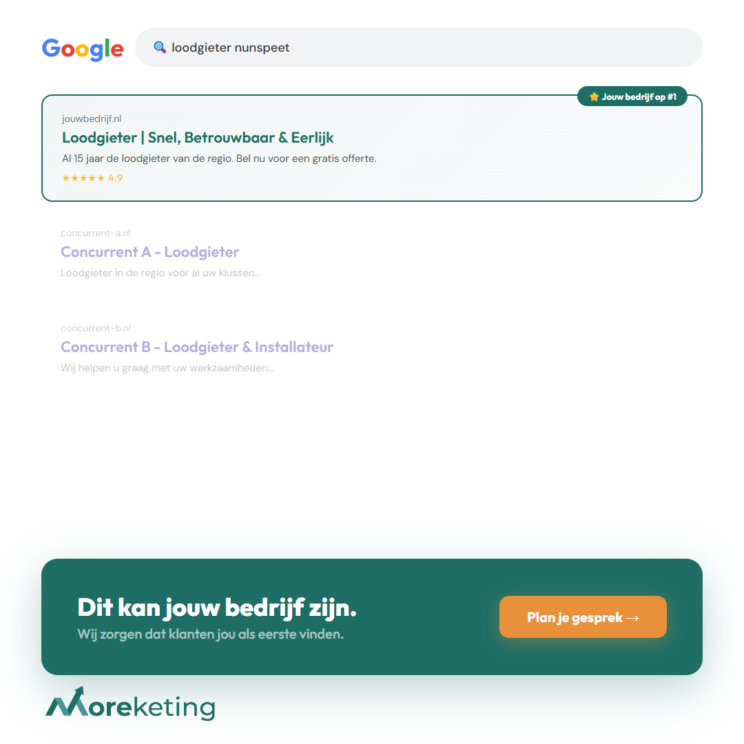 Marketing diensten bij Moreketing